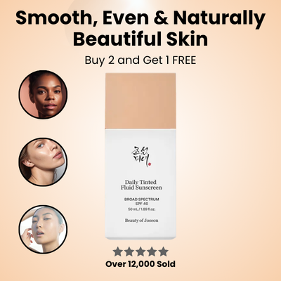 Beauty of Joseon Tinted Sunscreen SPF 50+ - Daily Fluid Facial Sun Protection with Natural Tint & Radiant Finish
